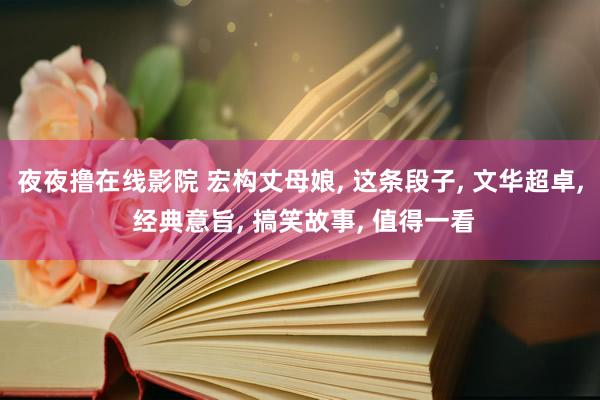 夜夜撸在线影院 宏构丈母娘， 这条段子， 文华超卓， 经典意旨， 搞笑故事， 值得一看