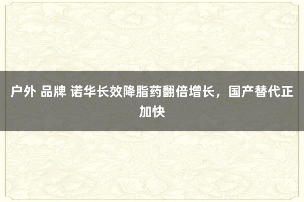 户外 品牌 诺华长效降脂药翻倍增长，国产替代正加快