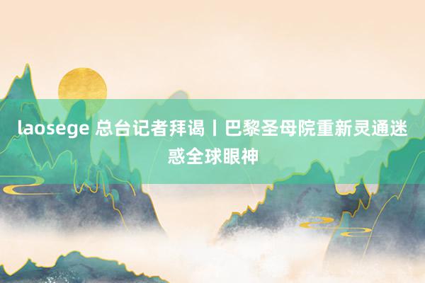 laosege 总台记者拜谒丨巴黎圣母院重新灵通迷惑全球眼神