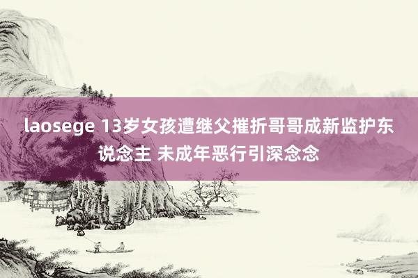 laosege 13岁女孩遭继父摧折哥哥成新监护东说念主 未成年恶行引深念念