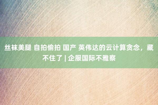 丝袜美腿 自拍偷拍 国产 英伟达的云计算贪念，藏不住了 | 企服国际不雅察