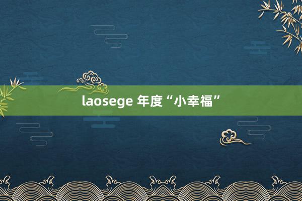 laosege 年度“小幸福”