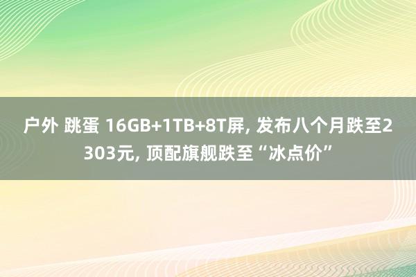 户外 跳蛋 16GB+1TB+8T屏， 发布八个月跌至2303元， 顶配旗舰跌至“冰点价”