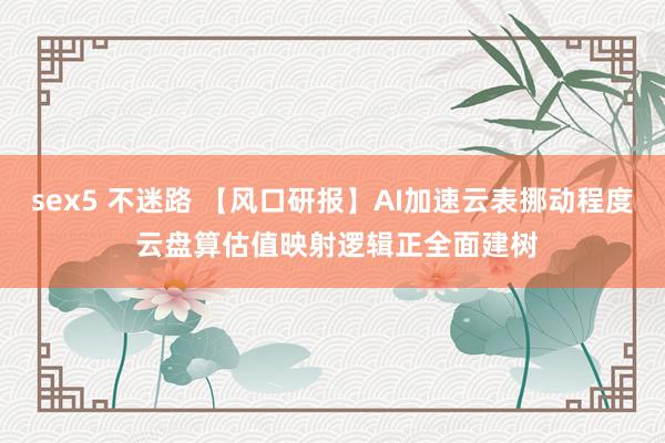 sex5 不迷路 【风口研报】AI加速云表挪动程度 云盘算估值映射逻辑正全面建树