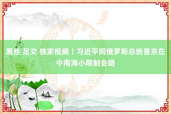 黑丝 足交 独家视频丨习近平同俄罗斯总统普京在中南海小限制会晤