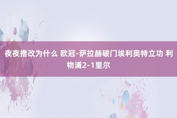 夜夜撸改为什么 欧冠-萨拉赫破门埃利奥特立功 利物浦2-1里尔