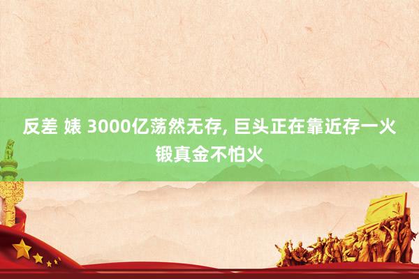 反差 婊 3000亿荡然无存， 巨头正在靠近存一火锻真金不怕火
