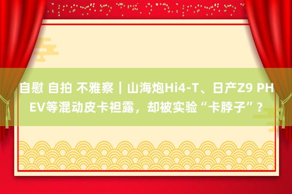自慰 自拍 不雅察｜山海炮Hi4-T、日产Z9 PHEV等混动皮卡袒露，却被实验“卡脖子”？