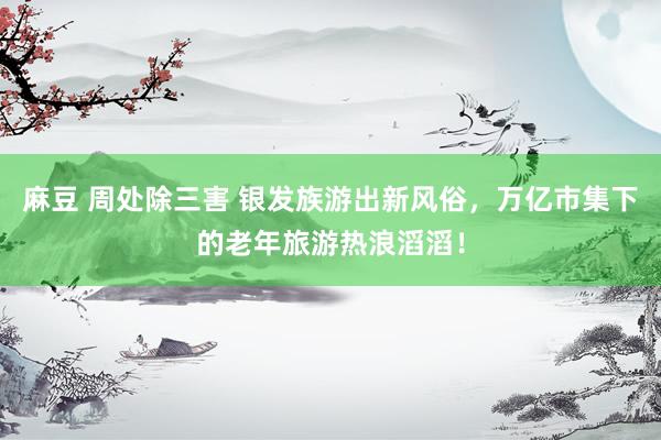 麻豆 周处除三害 银发族游出新风俗，万亿市集下的老年旅游热浪滔滔！
