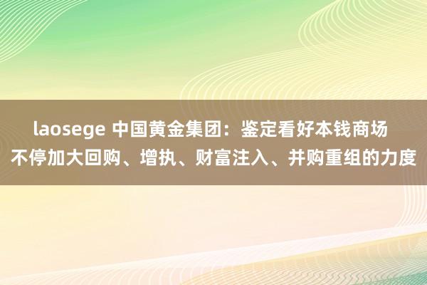 laosege 中国黄金集团：鉴定看好本钱商场 不停加大回购、增执、财富注入、并购重组的力度