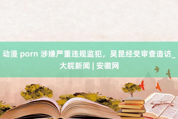 动漫 porn 涉嫌严重违规监犯，吴昆经受审查造访_大皖新闻 | 安徽网